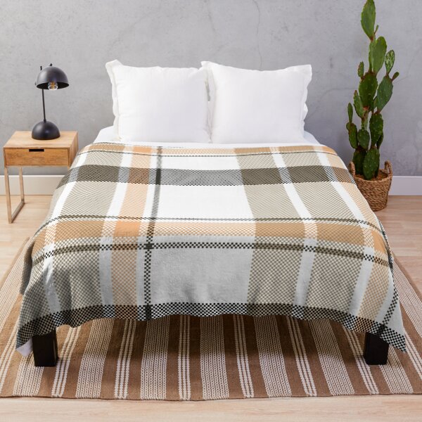 Item preview, Modern dark brown and cream plaid tartan seamless pattern designed and sold by PowerAntShop.