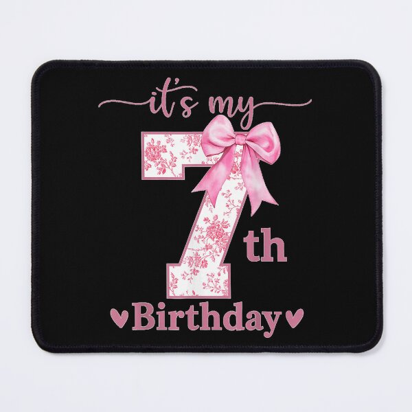 Item preview, It's My 7th Birthday Coquette Bow 7 Year Old Party Girl designed and sold by PhocoNibict.