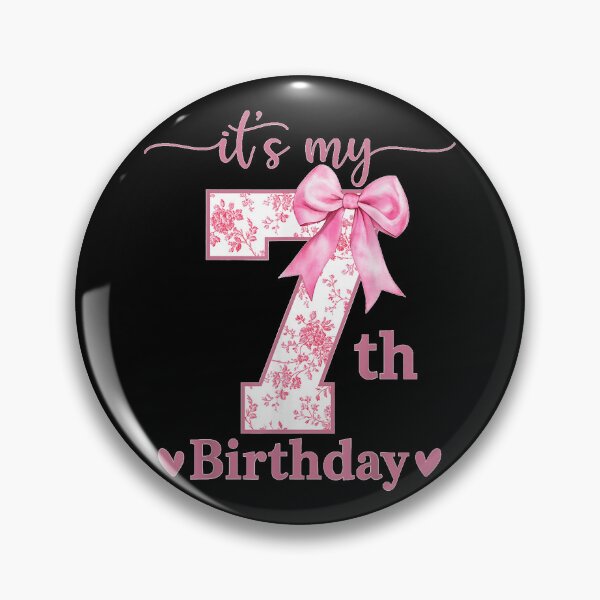 Item preview, It's My 7th Birthday Coquette Bow 7 Year Old Party Girl  designed and sold by PhocoNibict.