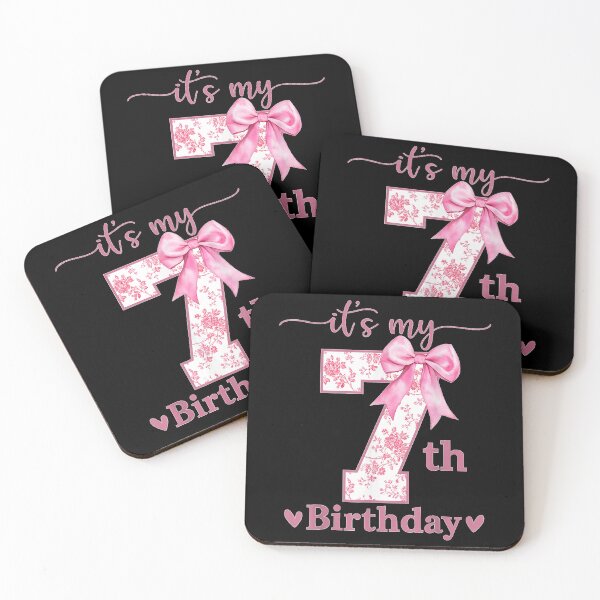 Item preview, It's My 7th Birthday Coquette Bow 7 Year Old Party Girl  designed and sold by PhocoNibict.