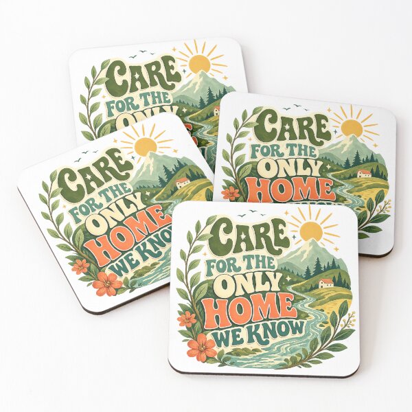 Item preview, Care for the Only Home We Know Earth Nature Environmental Quote Art designed and sold by inkoutninja.