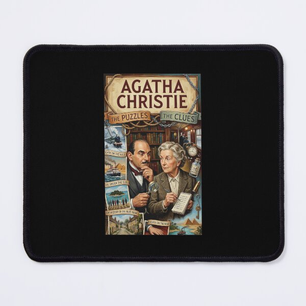 Item preview, Agatha Christie Puzzles Clues Detectives Literary Art designed and sold by Libbieomaguera.