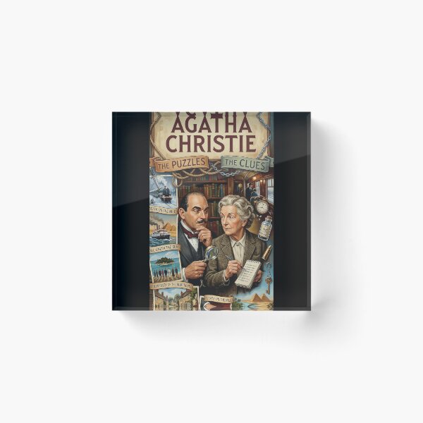 Item preview, Agatha Christie Puzzles Clues Detectives Literary Art designed and sold by Libbieomaguera.