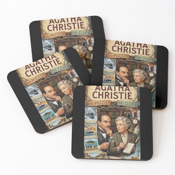 Item preview, Agatha Christie Puzzles Clues Detectives Literary Art designed and sold by Libbieomaguera.