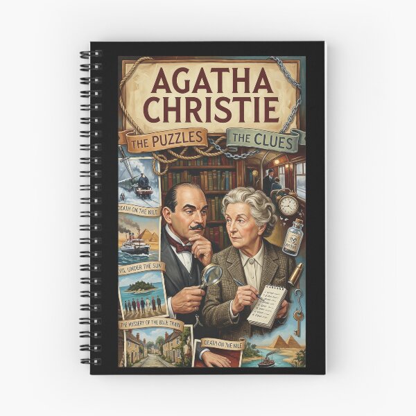 Item preview, Agatha Christie Puzzles Clues Detectives Literary Art designed and sold by Libbieomaguera.