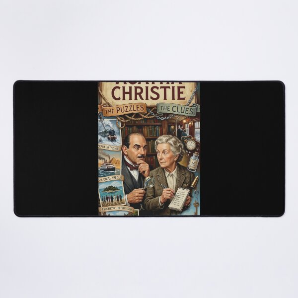 Item preview, Agatha Christie Puzzles Clues Detectives Literary Art designed and sold by Libbieomaguera.