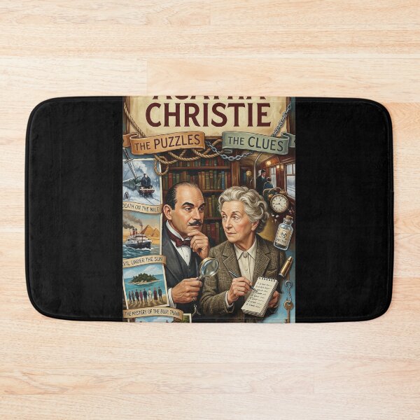 Item preview, Agatha Christie Puzzles Clues Detectives Literary Art designed and sold by Libbieomaguera.