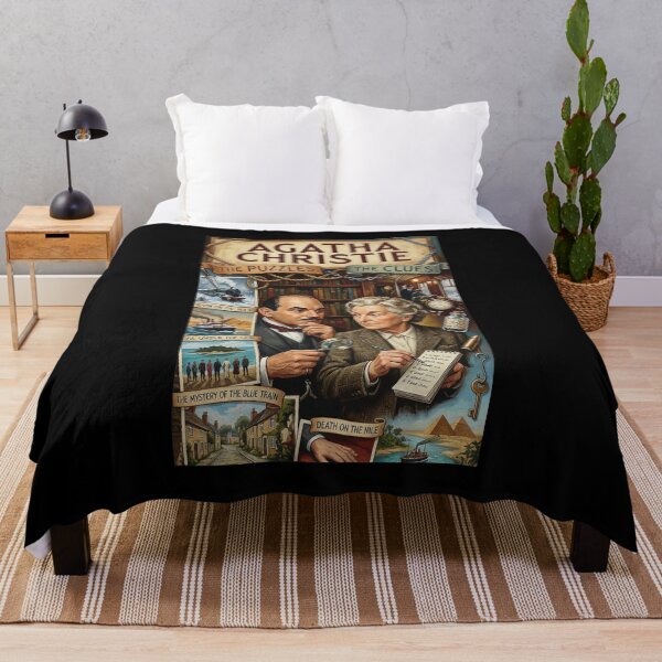 Item preview, Agatha Christie Puzzles Clues Detectives Literary Art designed and sold by Libbieomaguera.