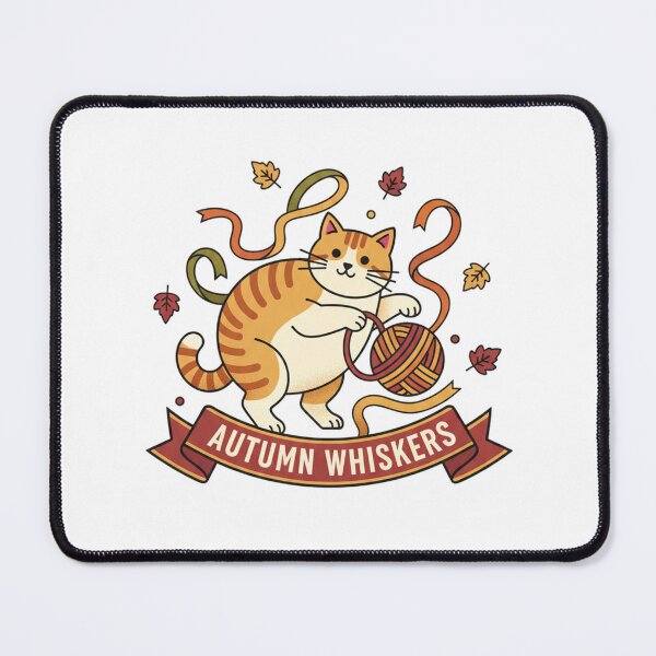 Item preview, Autumn Whiskers Cute Cat T-Shirt Cozy Fall Orange Tabby Yarn Kitten designed and sold by FestivityFinds.