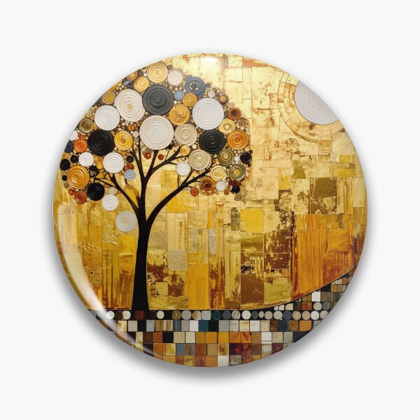 Item preview, Ornate Gold Leaf and Mosaic Circle Tree designed and sold by Vicky Brago-Mitchell®.