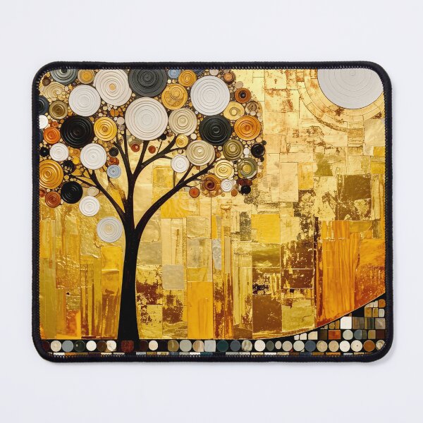Item preview, Ornate Gold Leaf and Mosaic Circle Tree designed and sold by Vicky Brago-Mitchell®.