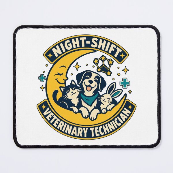 Item preview, Night-Shift Veterinary Technician Moonlight Crew designed and sold by Chase The Trend.