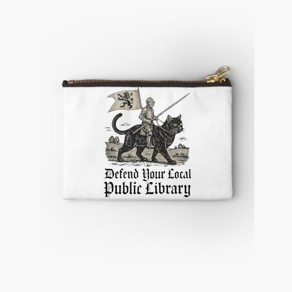 Item preview, Knight Cat Public Library Support Art designed and sold by Libbieomaguera.