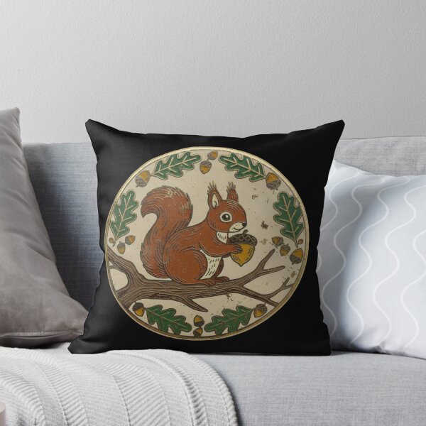 Item preview, Vintage Style Red Squirrel and Acorn Enamel Pin  Cute Woodland Nature Accessory designed and sold by FestivityFinds.