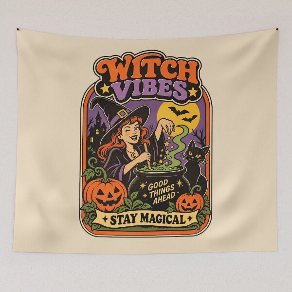 Item preview, Witch Vibes Stay Magical Halloween Design designed and sold by Moo7shop.