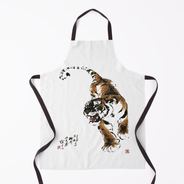 Item preview, Vintage Japanese Tiger Warrior Ink Brush Asian Wildlife Graphic designed and sold by DianaVape.