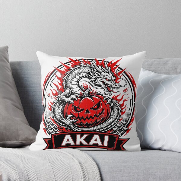 Item preview, AKAI Japanese Dragon Pumpkin - Evil Halloween Emblem designed and sold by Tsuiho_art.