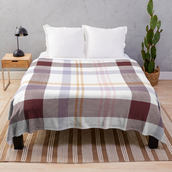 Item preview, Burgundy and light blue plaid tartan seamless pattern designed and sold by PowerAntShop.