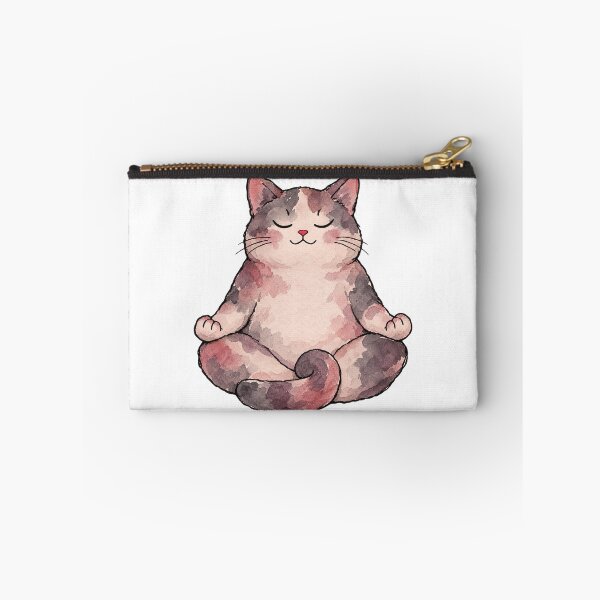 Item preview, Chubby Meditation Cat Sitting in a Calm Zen Pose designed and sold by Jessie's Palette.
