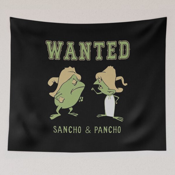 Item preview, Wanted Sancho & Pancho Frog Cartoon Duo designed and sold by Libbieomaguera.