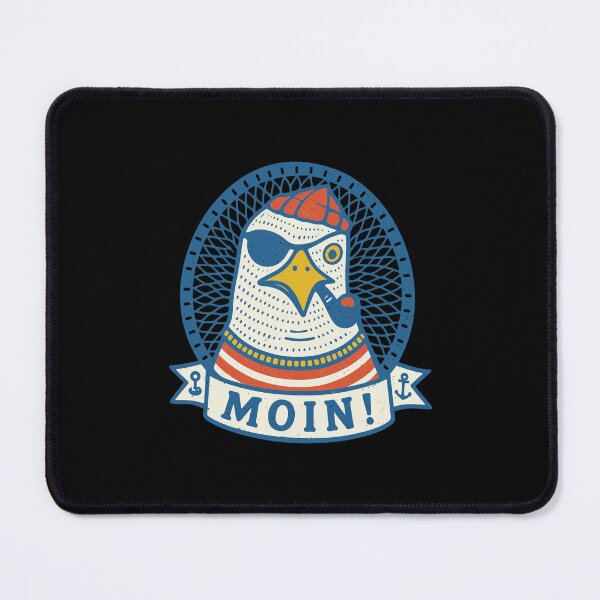 Item preview, Moin Seagull Pirate with Pipe Retro Nautical Design designed and sold by Libbieomaguera.