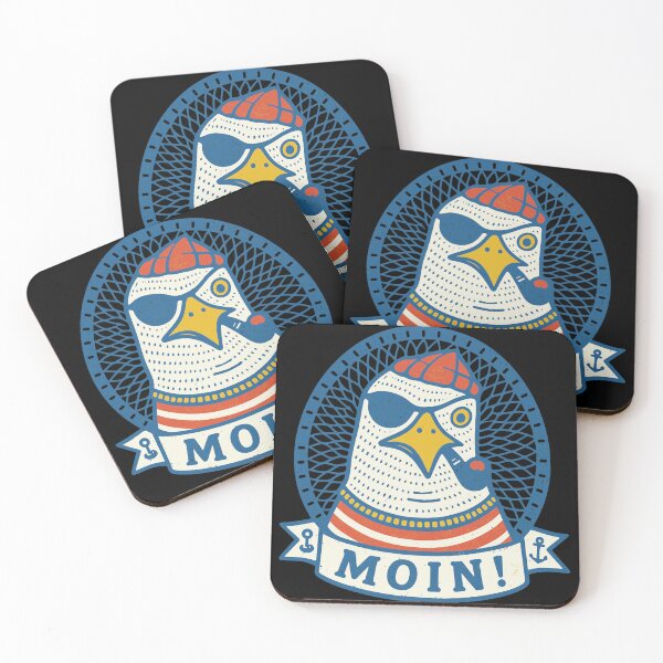 Item preview, Moin Seagull Pirate with Pipe Retro Nautical Design designed and sold by Libbieomaguera.