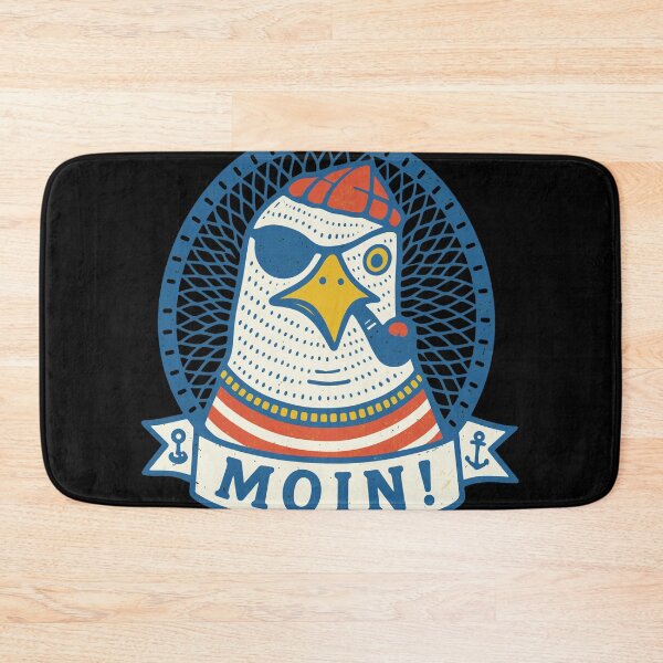 Item preview, Moin Seagull Pirate with Pipe Retro Nautical Design designed and sold by Libbieomaguera.