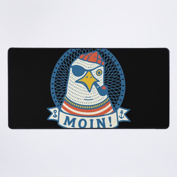Item preview, Moin Seagull Pirate with Pipe Retro Nautical Design designed and sold by Libbieomaguera.