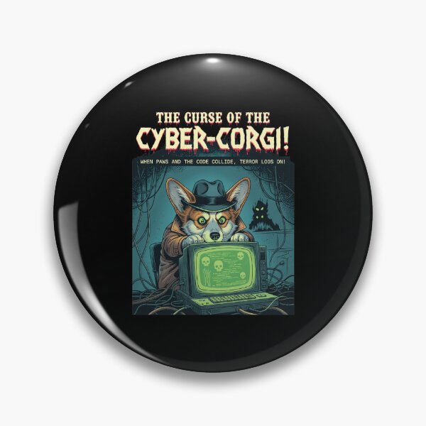 Item preview, Cyber Corgi Mystery Detective Dog Retro Art designed and sold by Libbieomaguera.