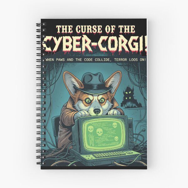 Item preview, Cyber Corgi Mystery Detective Dog Retro Art designed and sold by Libbieomaguera.