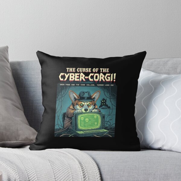 Item preview, Cyber Corgi Mystery Detective Dog Retro Art designed and sold by Libbieomaguera.