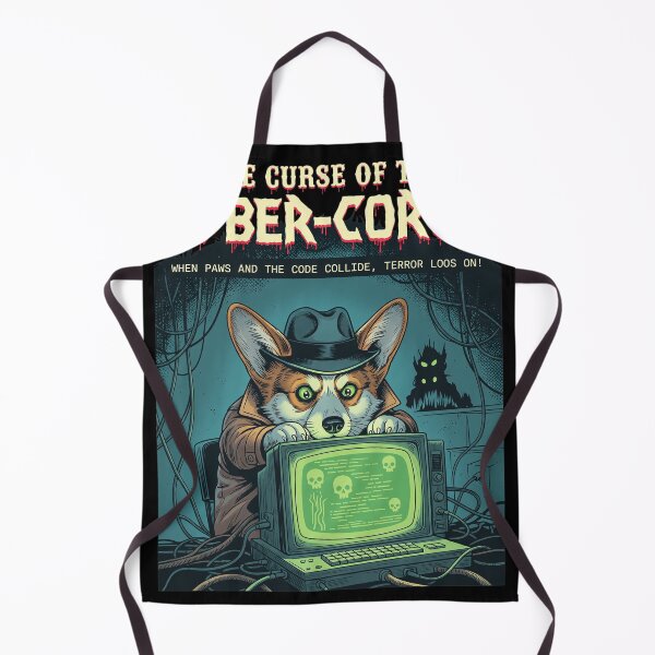 Item preview, Cyber Corgi Mystery Detective Dog Retro Art designed and sold by Libbieomaguera.
