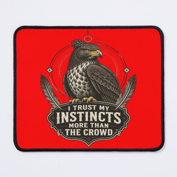 Item preview, Crested Serpent Eagle - I Trust My Instincts More Than The Crowd designed and sold by Max Store.