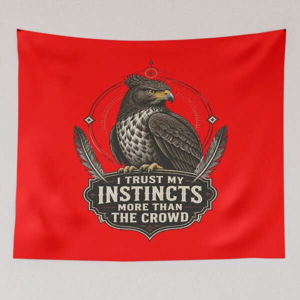 Item preview, Crested Serpent Eagle - I Trust My Instincts More Than The Crowd designed and sold by Max Store.