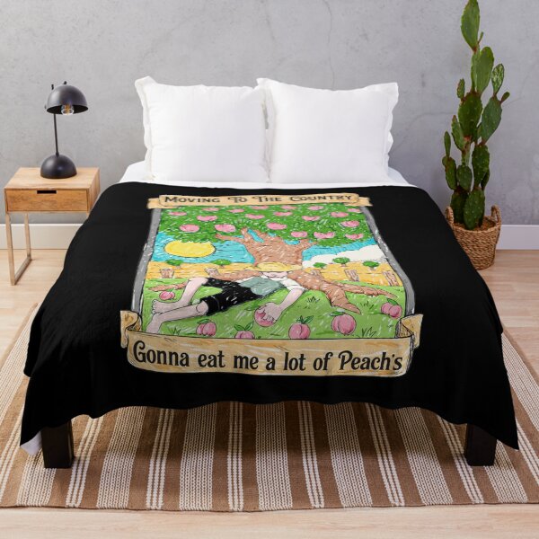 Item preview, Country Life Peach Orchard Art Print designed and sold by Libbieomaguera.