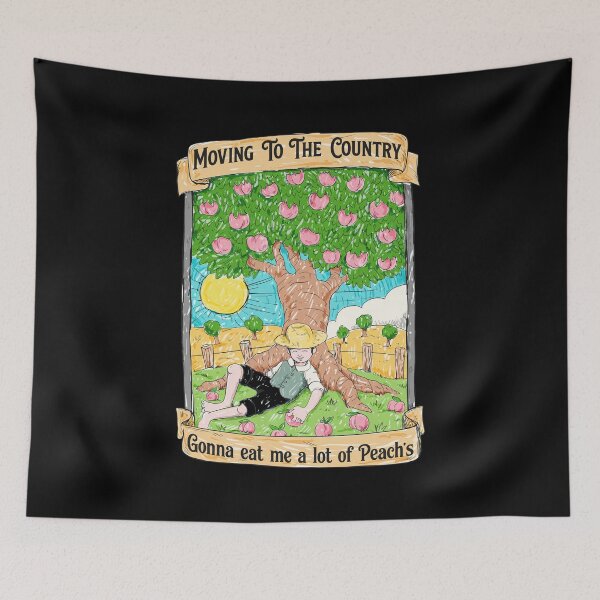Item preview, Country Life Peach Orchard Art Print designed and sold by Libbieomaguera.