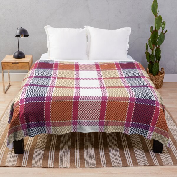 Item preview, Warm terracotta and purple plaid tartan seamless pattern designed and sold by PowerAntShop.