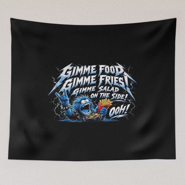 Item preview, Gimme Food Gimme Fries Monster Rock Foodie Design designed and sold by Libbieomaguera.