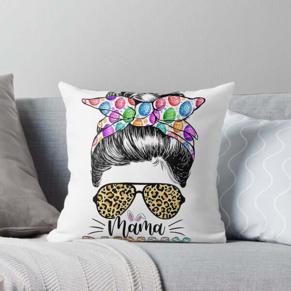 Item preview, Funny Mama Bunny Leopard Messy Bun Easter Day Family Gifts designed and sold by Mojikatiii.