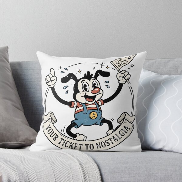 Item preview, Vintage Arcade Mascot Retro Cartoon Your Ticket To Nostalgia Art designed and sold by BobaBunny76.