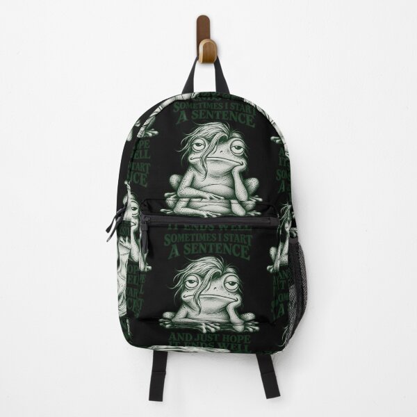 Item preview, Sometimes I Start A Sentence Funny Tired Frog Social Anxiety Design designed and sold by JimJefferiesSh.