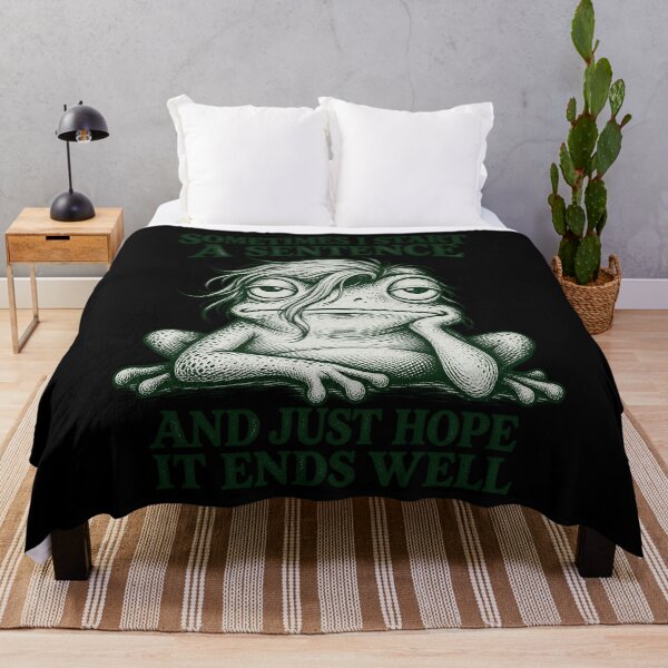 Item preview, Sometimes I Start A Sentence Funny Tired Frog Social Anxiety Design designed and sold by JimJefferiesSh.