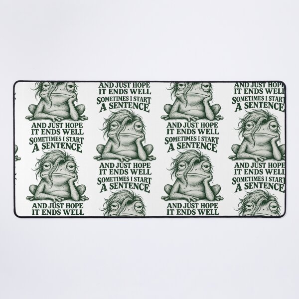 Item preview, Sometimes I Start A Sentence Funny Tired Frog Social Anxiety Design designed and sold by JimJefferiesSh.