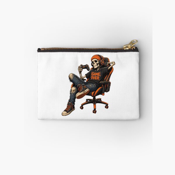 Item preview, Skeleton Gamer 'Game Over' Orange Beanie Art designed and sold by OlyvieArt.