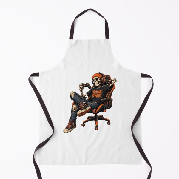 Item preview, Skeleton Gamer 'Game Over' Orange Beanie Art designed and sold by OlyvieArt.