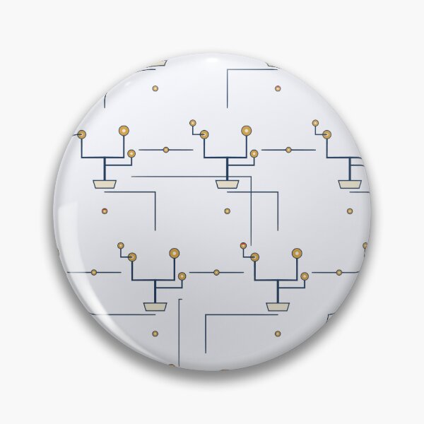 Item preview, Denki Bonsai Circuit Grid Pattern Japanese Electric Science Art designed and sold by KungPowUnicorn.