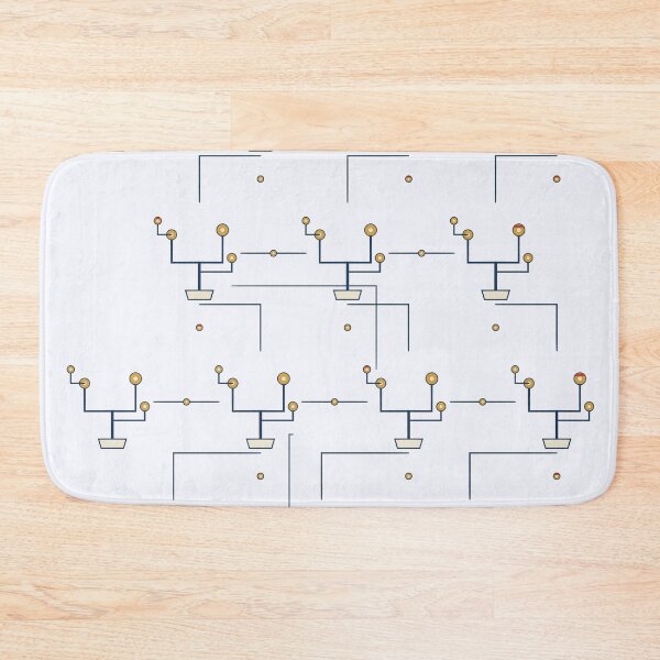 Item preview, Denki Bonsai Circuit Grid Pattern Japanese Electric Science Art designed and sold by KungPowUnicorn.