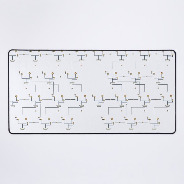 Item preview, Denki Bonsai Circuit Grid Pattern Japanese Electric Science Art designed and sold by KungPowUnicorn.