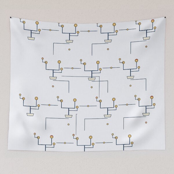 Item preview, Denki Bonsai Circuit Grid Pattern Japanese Electric Science Art designed and sold by KungPowUnicorn.