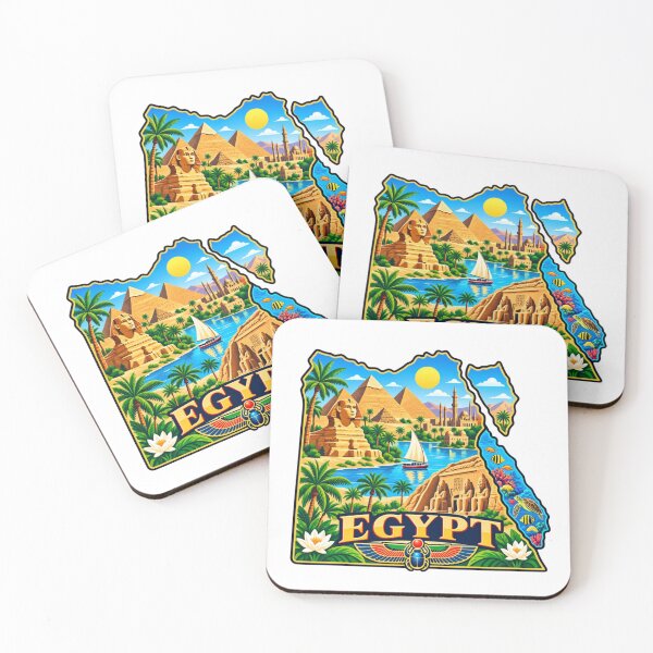 Item preview, Egypt Country Map designed and sold by Myra365Art.